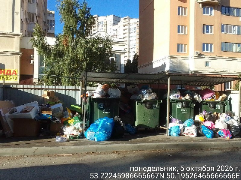 В Октябрьском районе Самары — мусорные завалы на девяти адресах