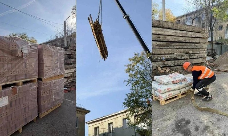 В Новокуйбышевске восстанавливают дом после атаки беспилотников